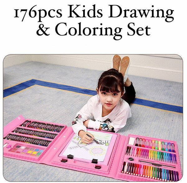 176pcs Kids Drawing and Coloring Set