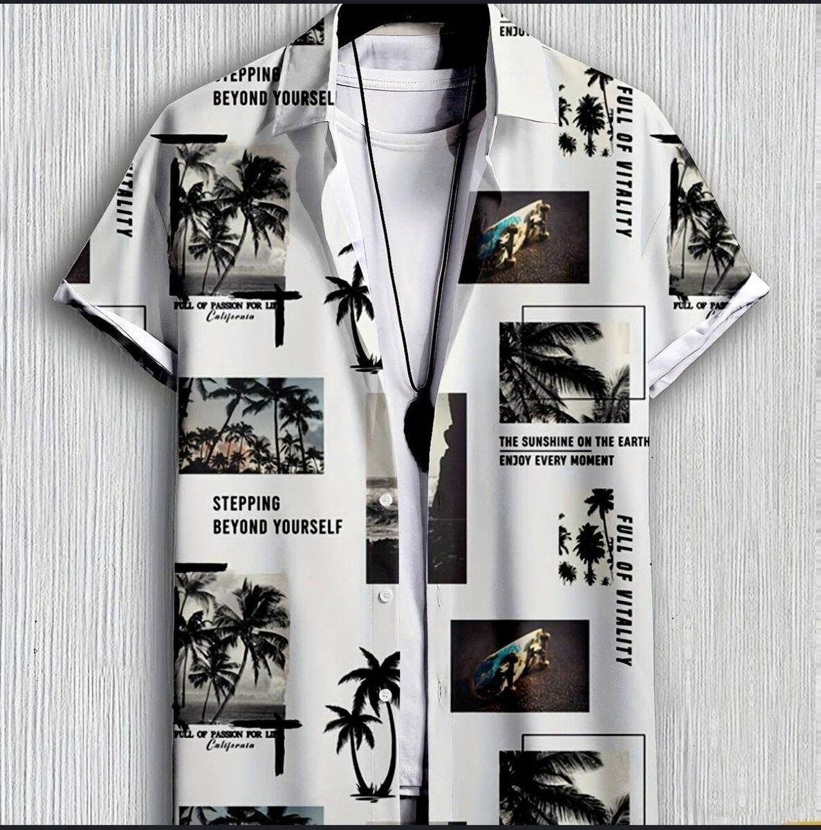 Chemise décontractée imprimée homme