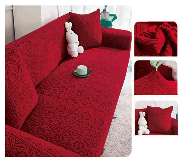 Red Patterned Sofa Covers
