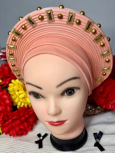 Turban élégant perlé