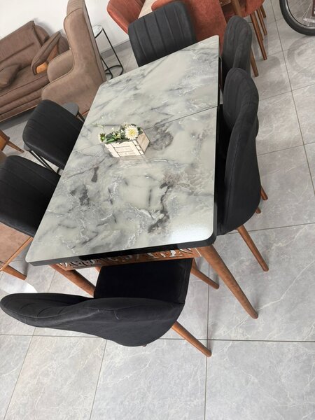 Table à manger moderne 6 places