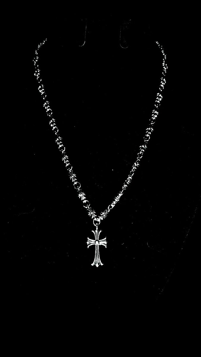 Collier pendentif croix argent