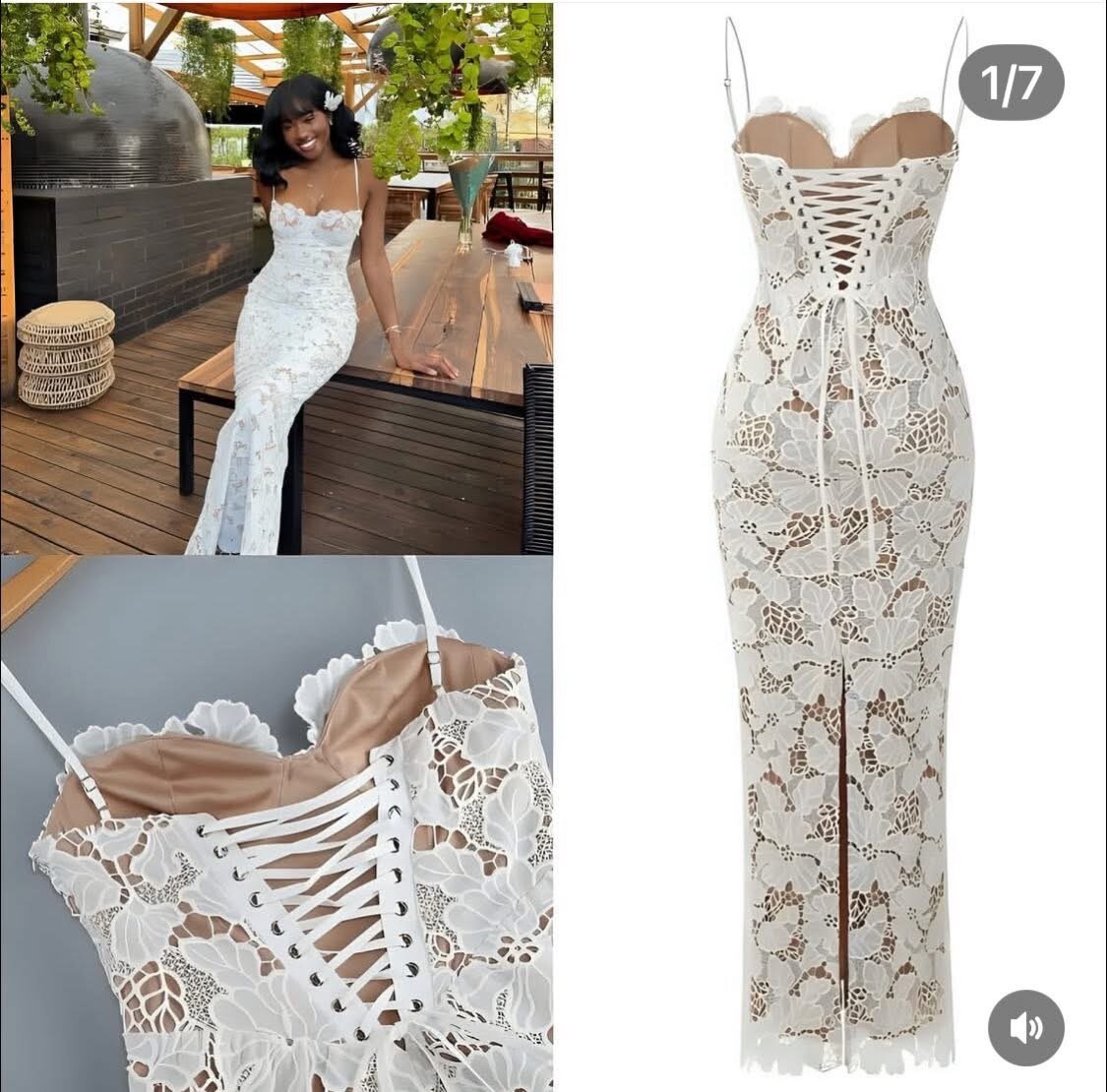 Robe longue élégante en dentelle