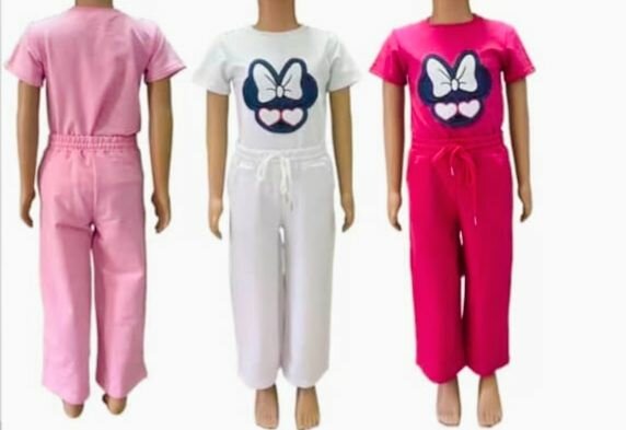 Ensemble enfant papillon rose