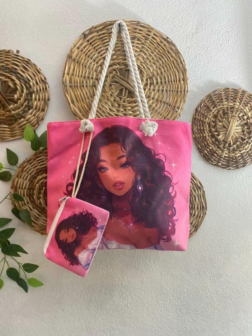 Sac cabas illustré coloré