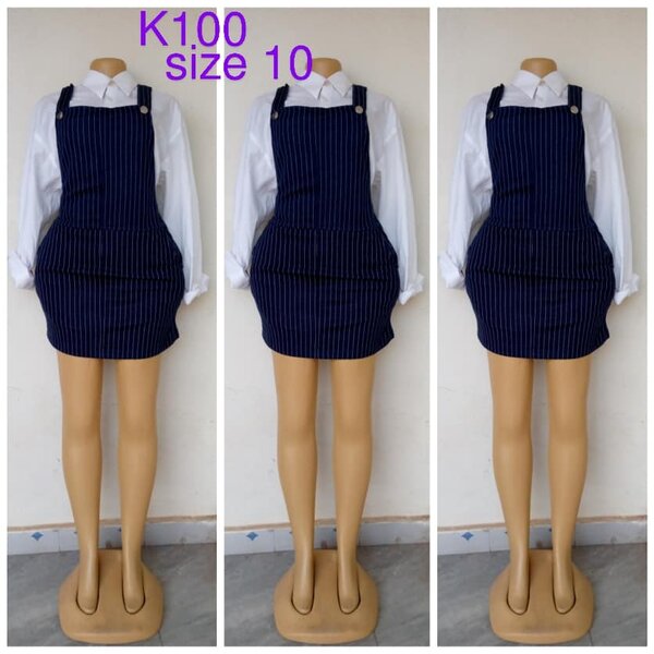 Sundress blue with thin stripes size 10