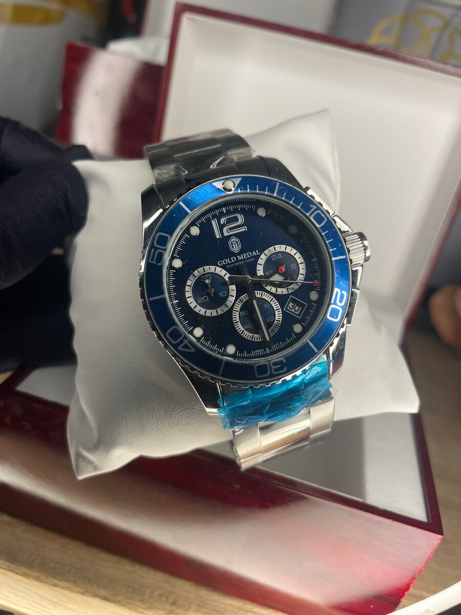 Montre Chronographe Bleu Élégante