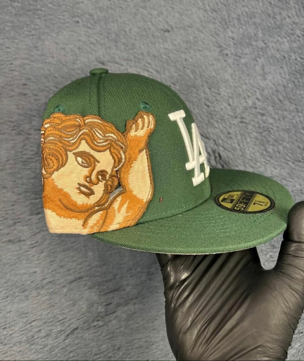 Green LA Embroidered Cap