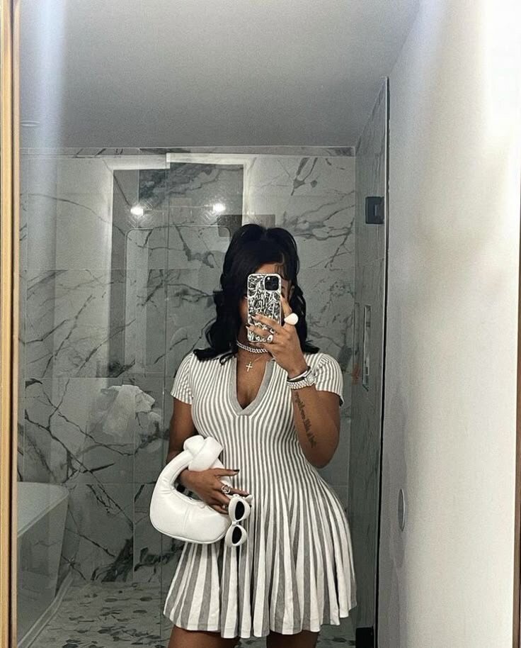 Dress with gathered down