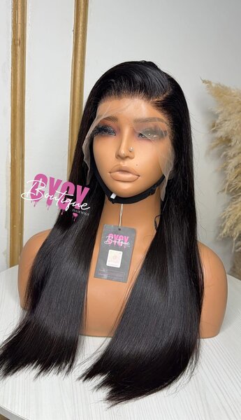 Perruque droite noire Bay Wig