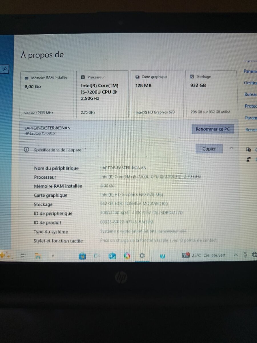 Ordinateur portable HP 15.6"