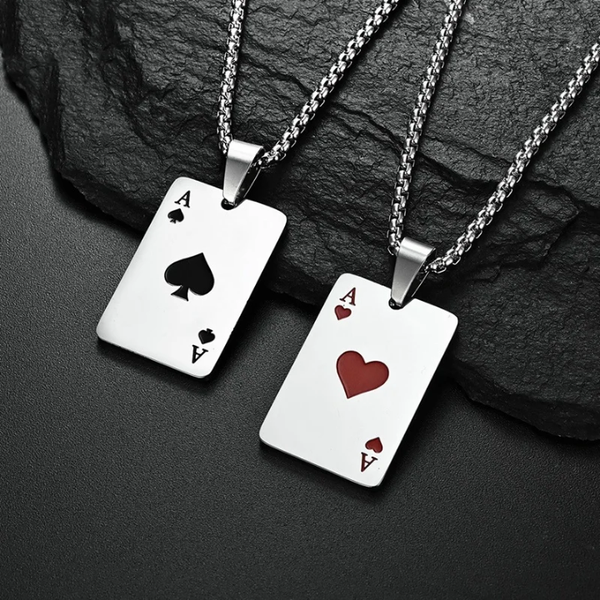 Collier Pendentif Carte As Original