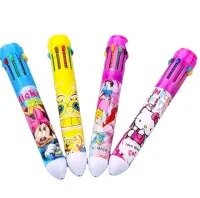 10 in 1 Pen Multicolor Gel Pen 10 Ink Refill in one Pen10 in 1 character ballpoint pen.