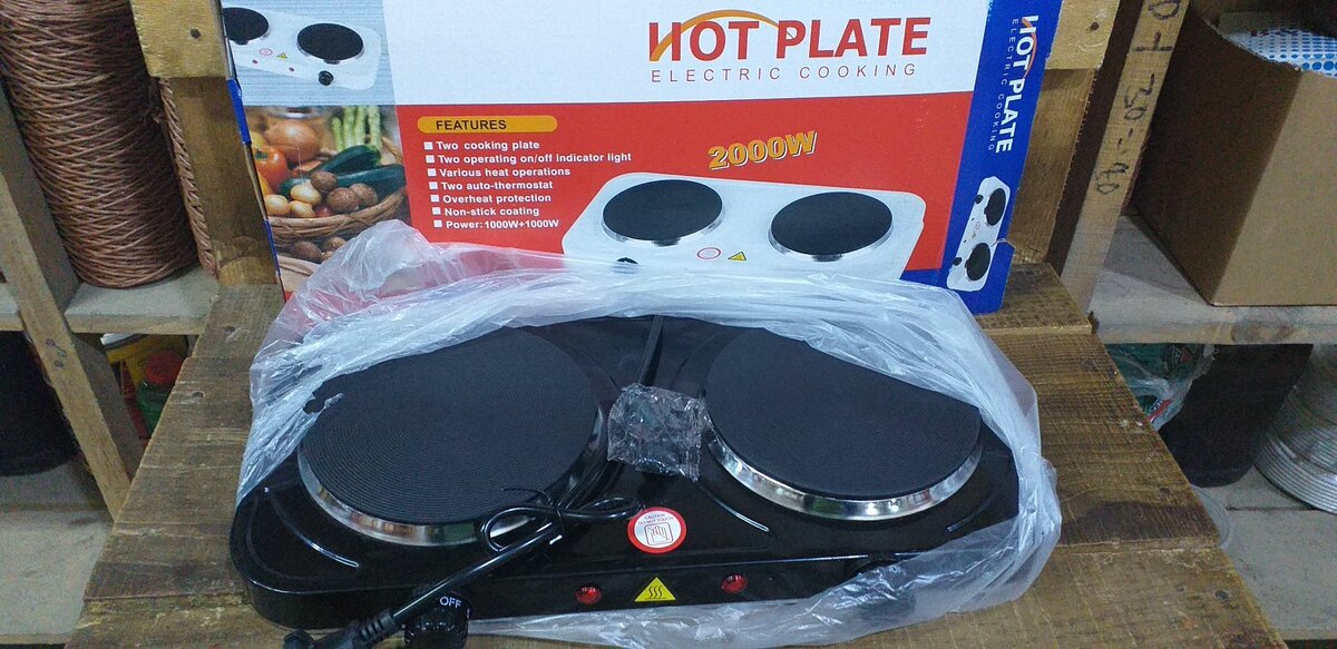 Two plate solid stove