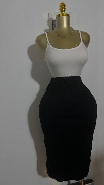 Jupe Crayon Noire Élastique