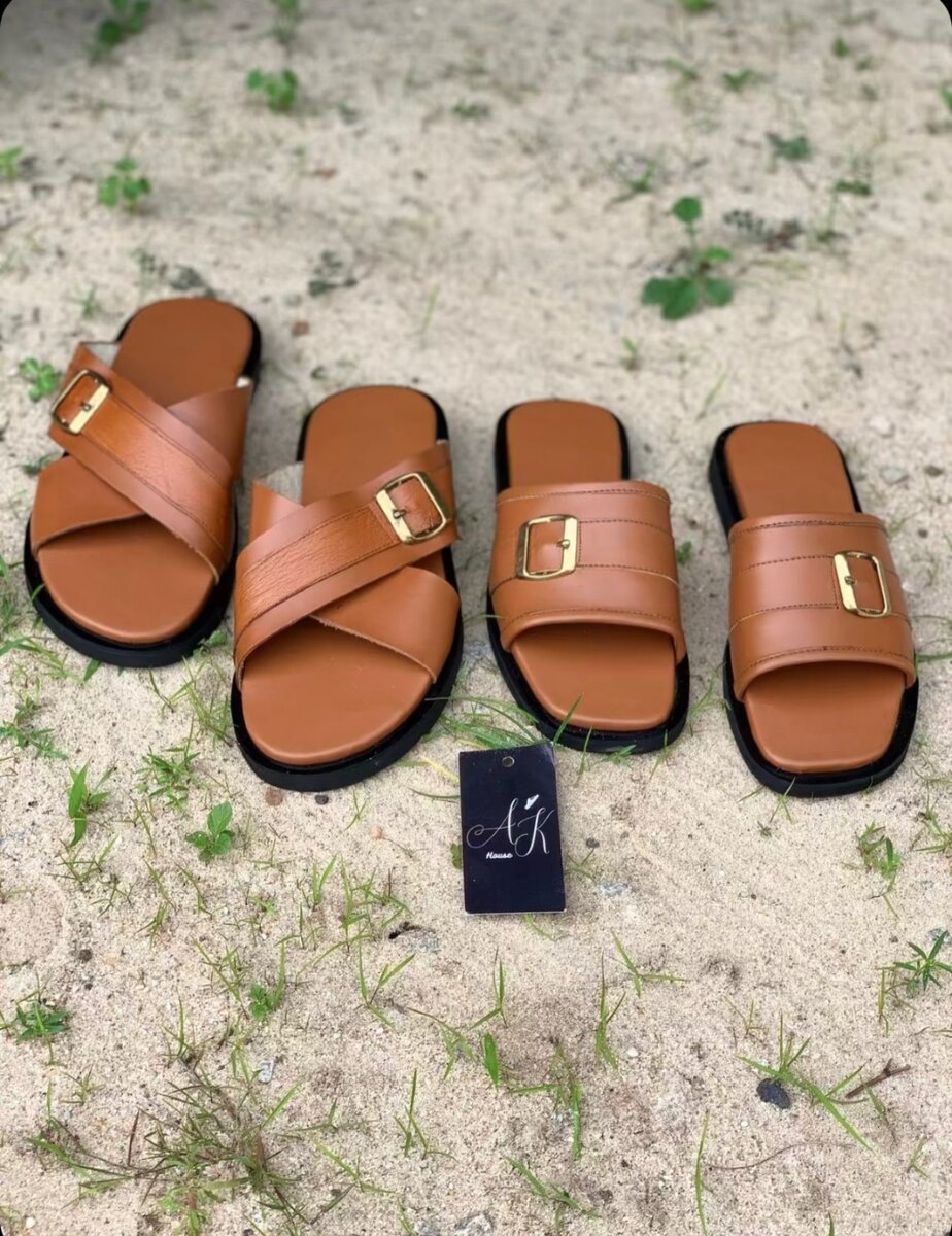 Sandales cuir marron femme