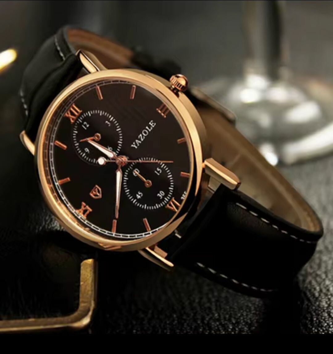 YAZOLE Mens Leather Watch