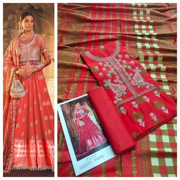 Printed lawn suit