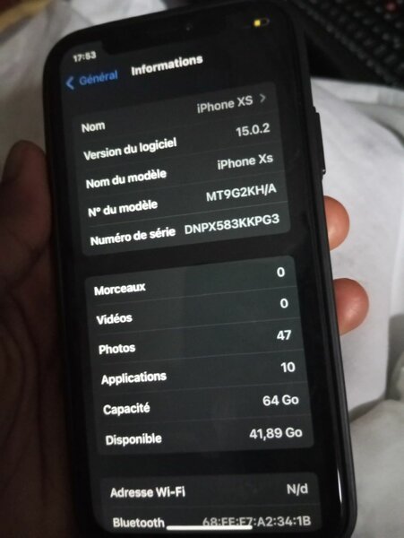 iPhone XS 64GB Argent