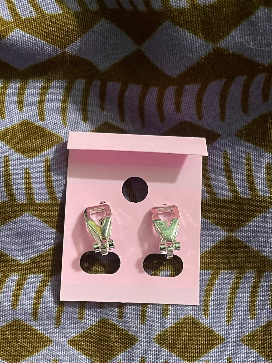 Crystal Flower Clip-On Earrings