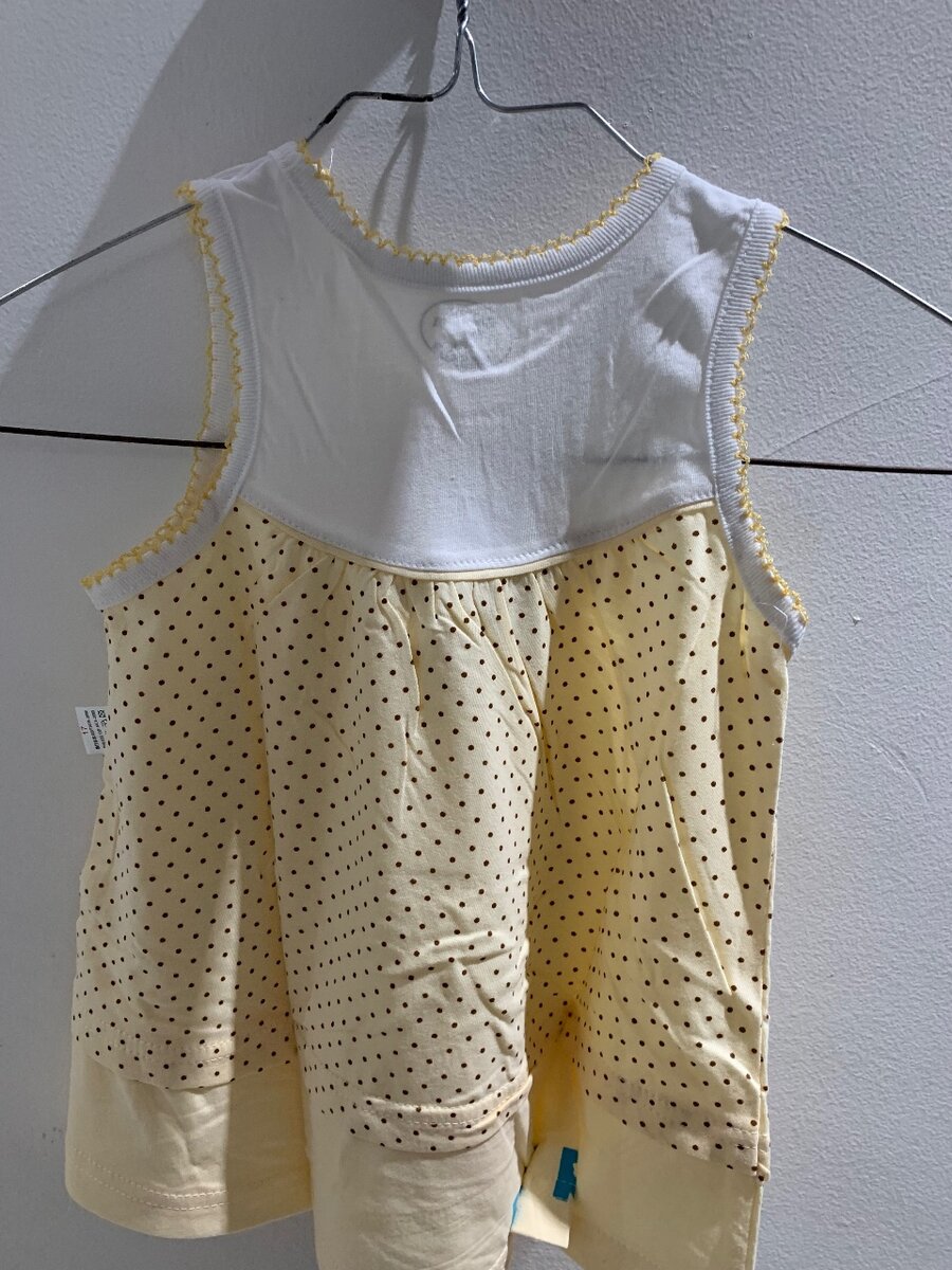 Robe Bébé Pois Jaune