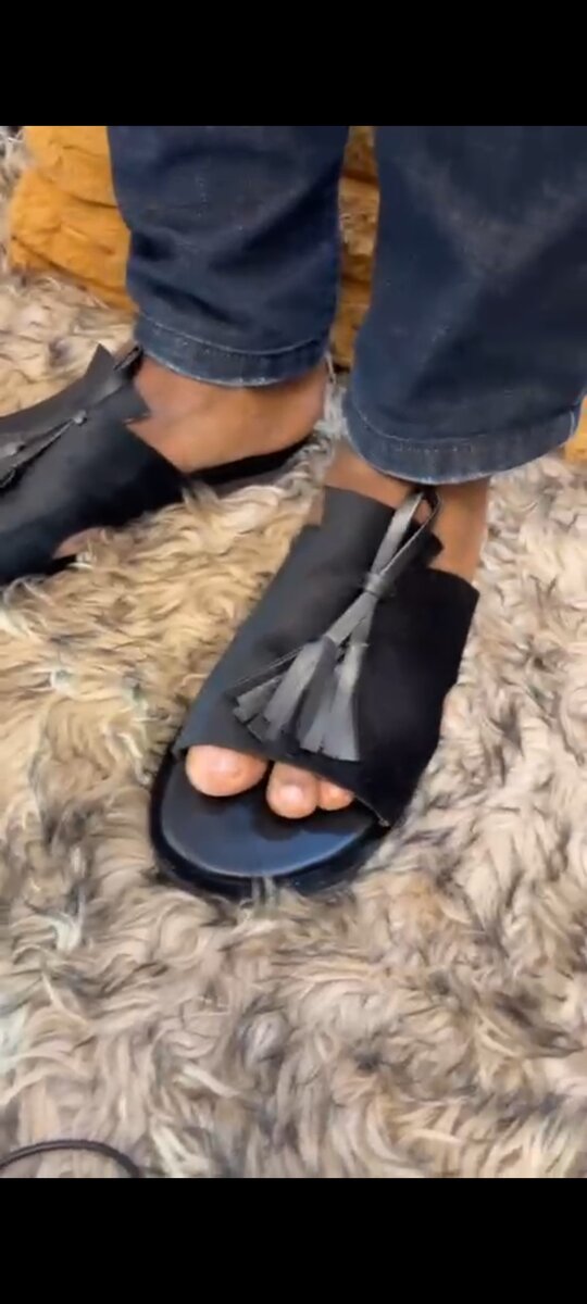 Sandales en cuir tendance homme