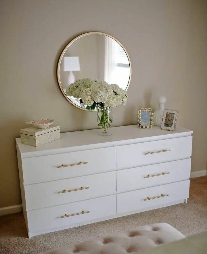 Commode blanche moderne 8 tiroirs