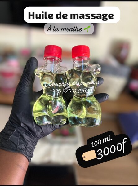 Huile de massage comestible