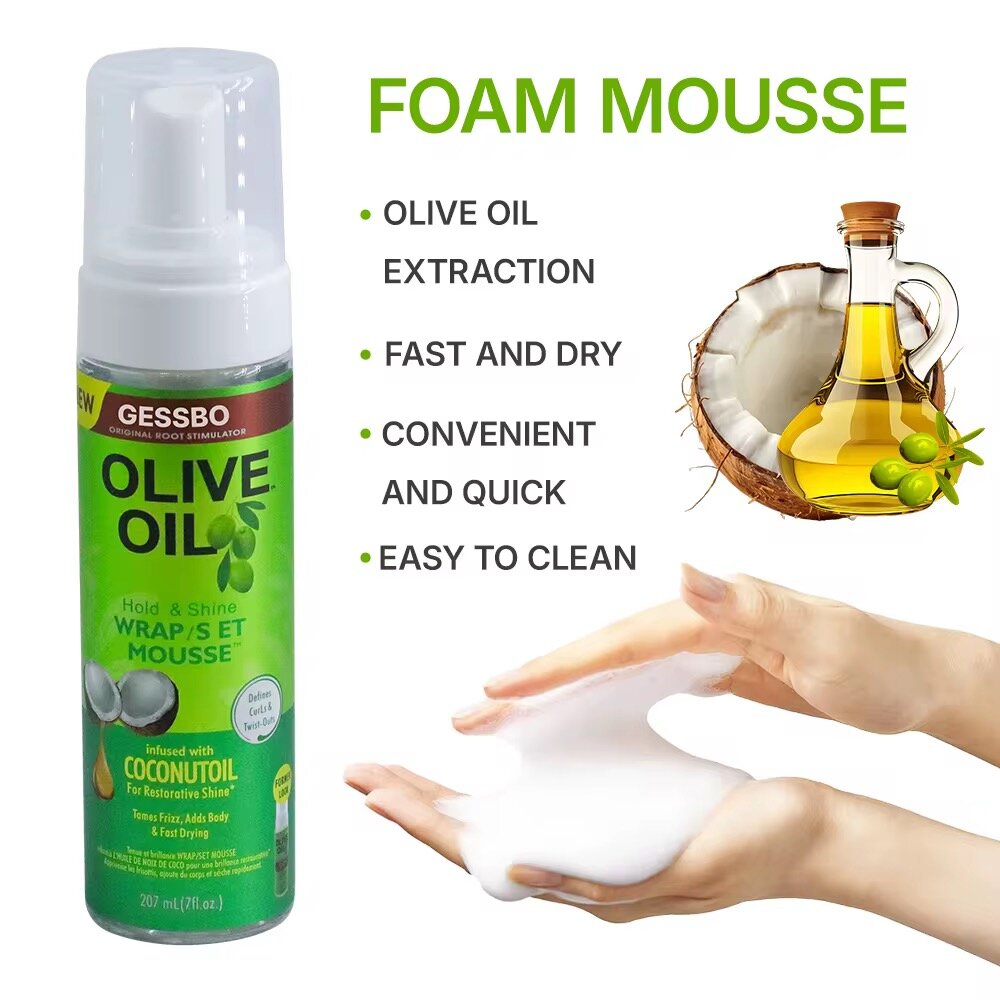 Mousse coiffante à l'huile d'olive