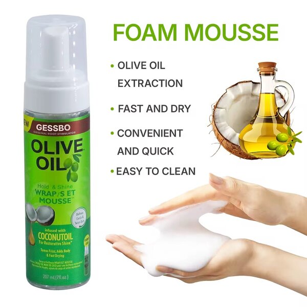 Mousse coiffante à l'huile d'olive
