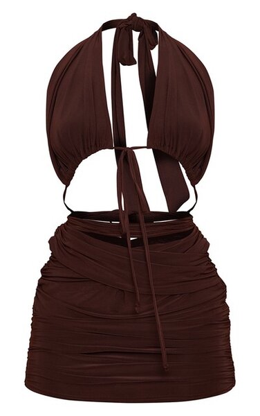 Robe marron deux pieces