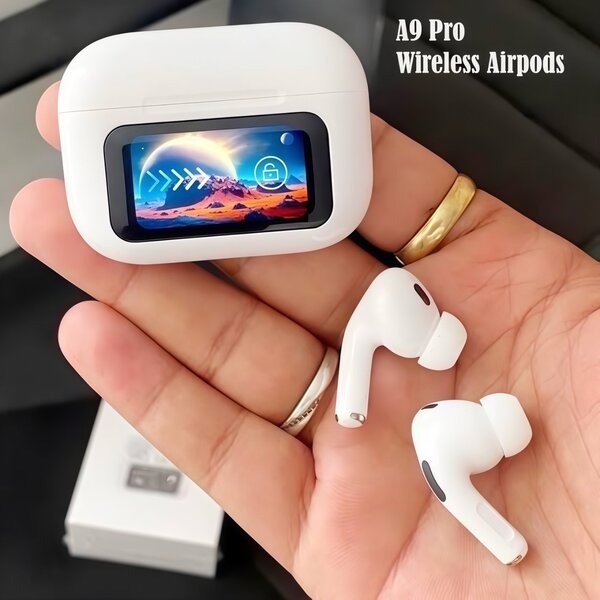 AIRPODS A9 PRO WITH DISPLAY HIGH QUALITY