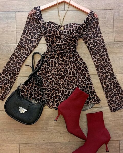 Robe léopard chic femme