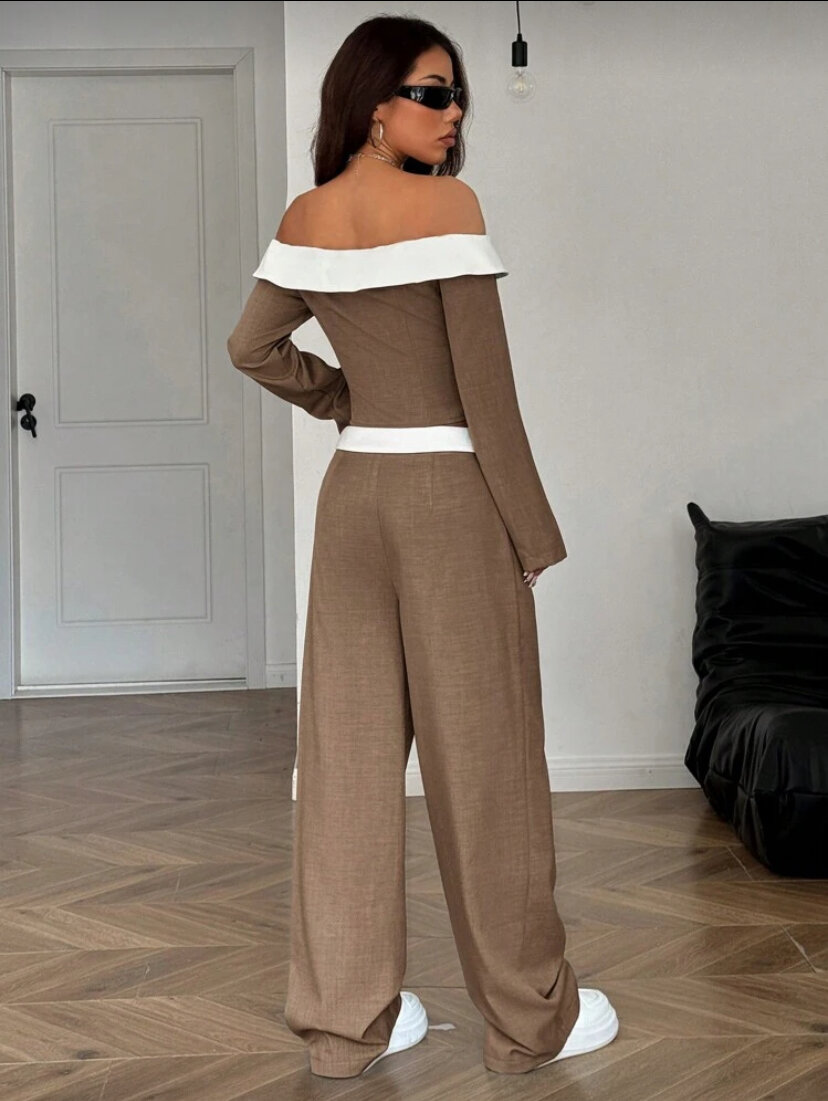 Ensemble chic marron