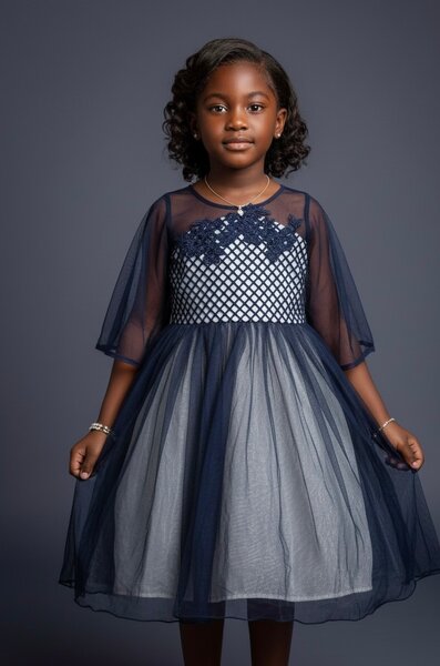 Robe fille élégante en tulle