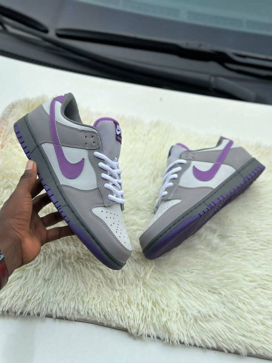 Baskets basses gris violet