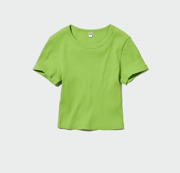 Ribbed Crew Neck Crop Top