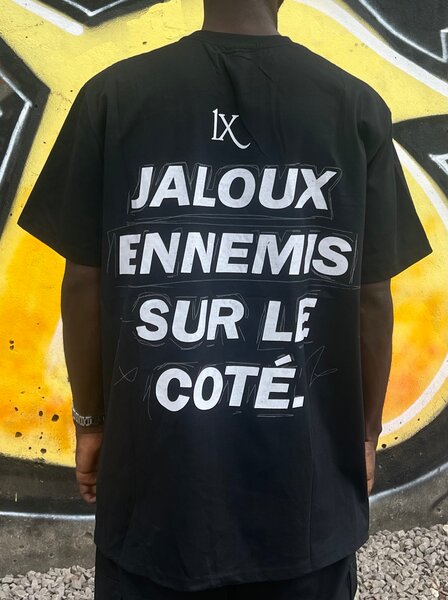 T-shirt noir "Jaloux Ennemis"