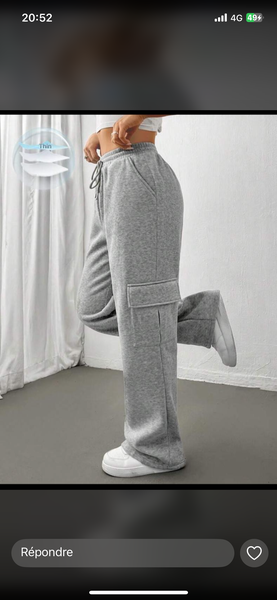 Pantalon de Jogging Gris Femme