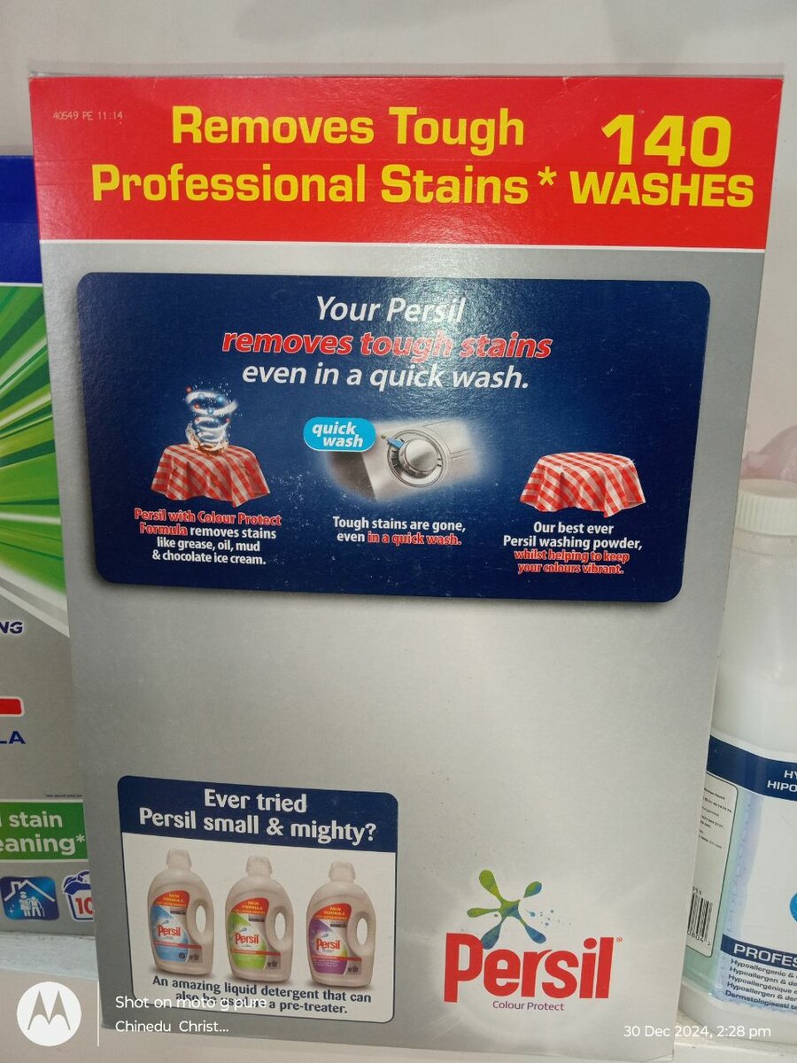 Persil  non Bio/ colour protect professional washing powder