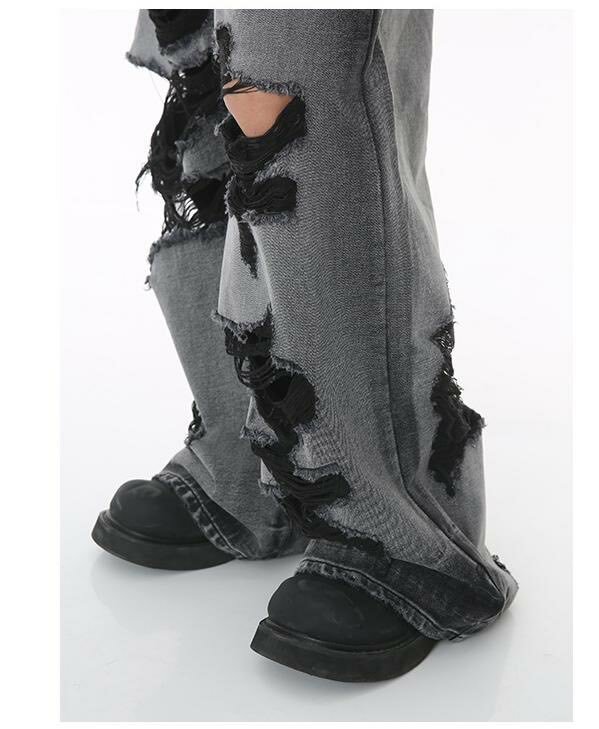 Jean large déchiré style vintage