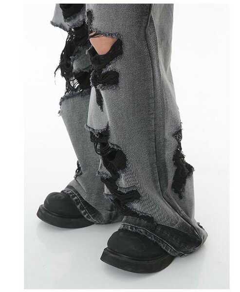 Jean large déchiré style vintage