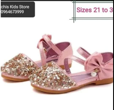 Girls' Pink Glitter Shoes