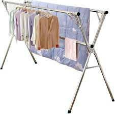 Étendoir à linge inox pliable