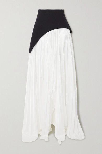 Asymmetric Paneled Crepe skirt