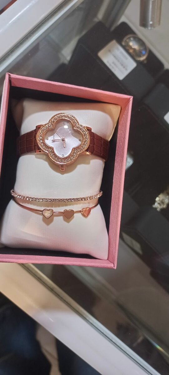 Ensemble Montre et Bracelet en Cuir