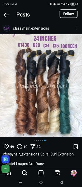 French curls extensions