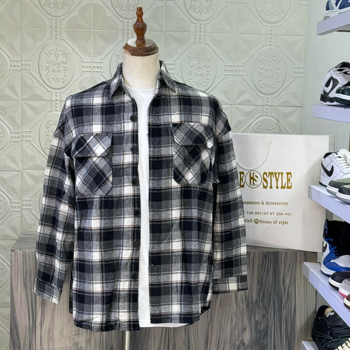 CHEMISE CARREAUX COTTON