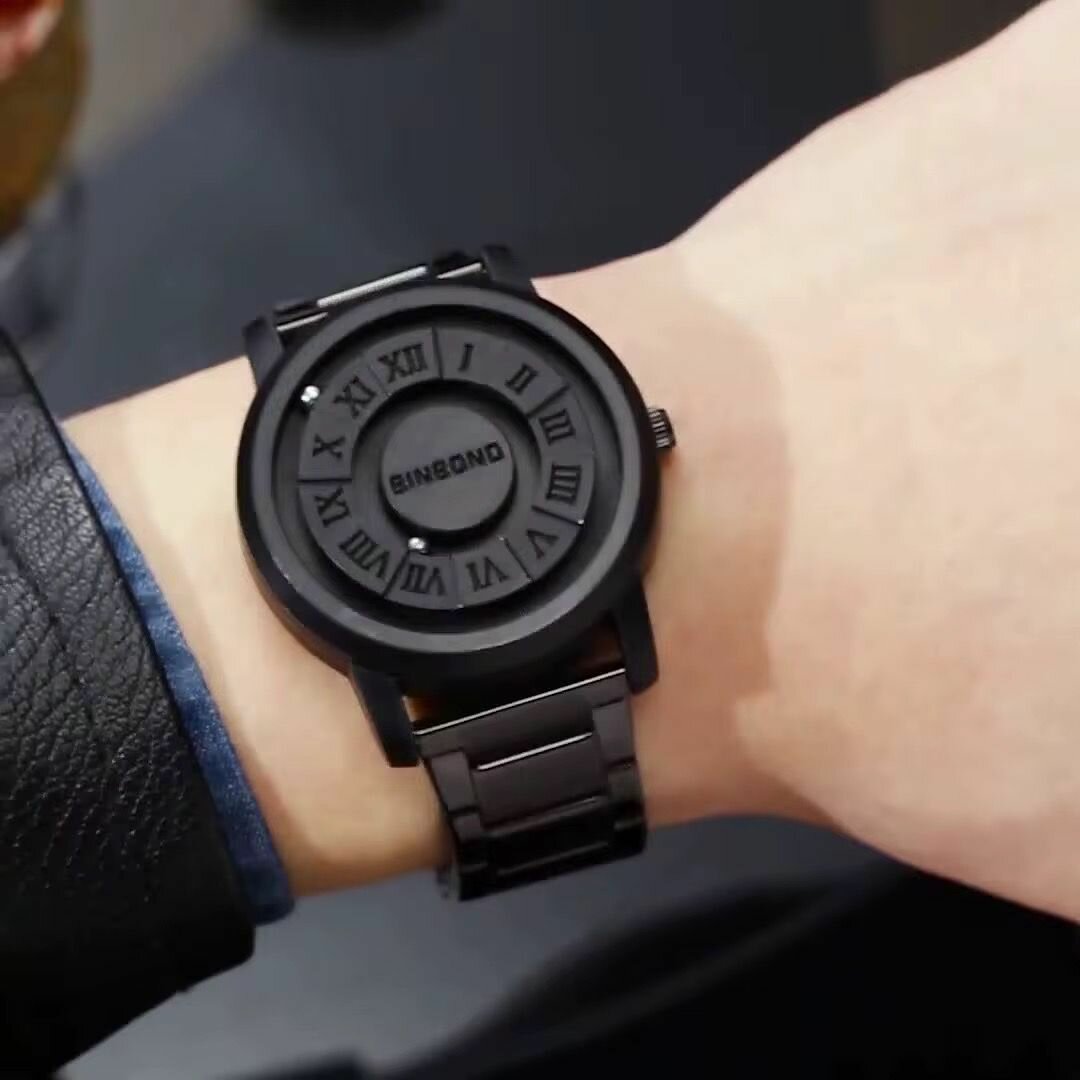 Montre Noire Élégante Homme