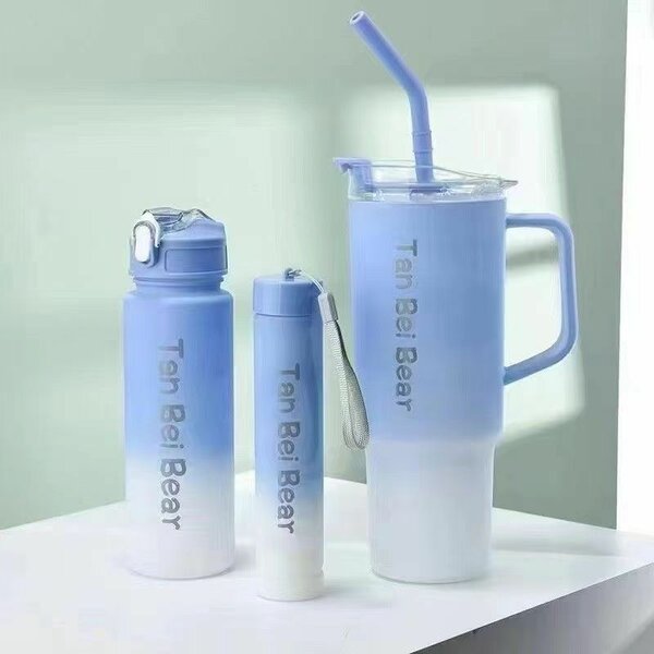 3sets of water bottle+ straw